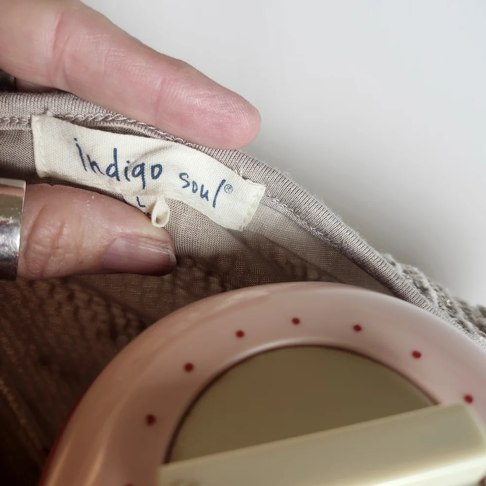 Indigo Soul Beige Long Sleeve Lace Dress - Picture 2 of 8